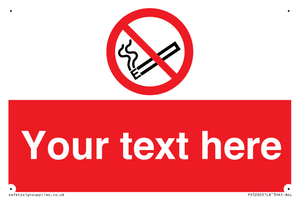 Custom No E-cigarettes / Vaping Sign